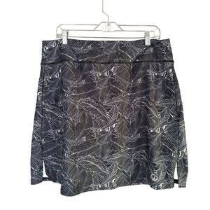 Moteepi Skort Womens 2X‎ Black Print Pockets Tennis Golf